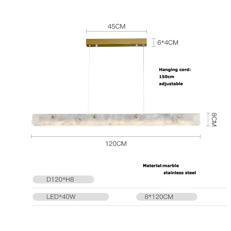 DecorBites™ Gold Chrome LED Pendant Chandelier for Dining Room Lighting