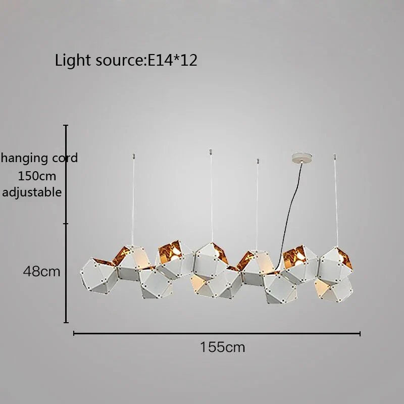 DecorBites™ Cube LED Pendant Light: Art Deco Hanging Lamp for All-Match Style