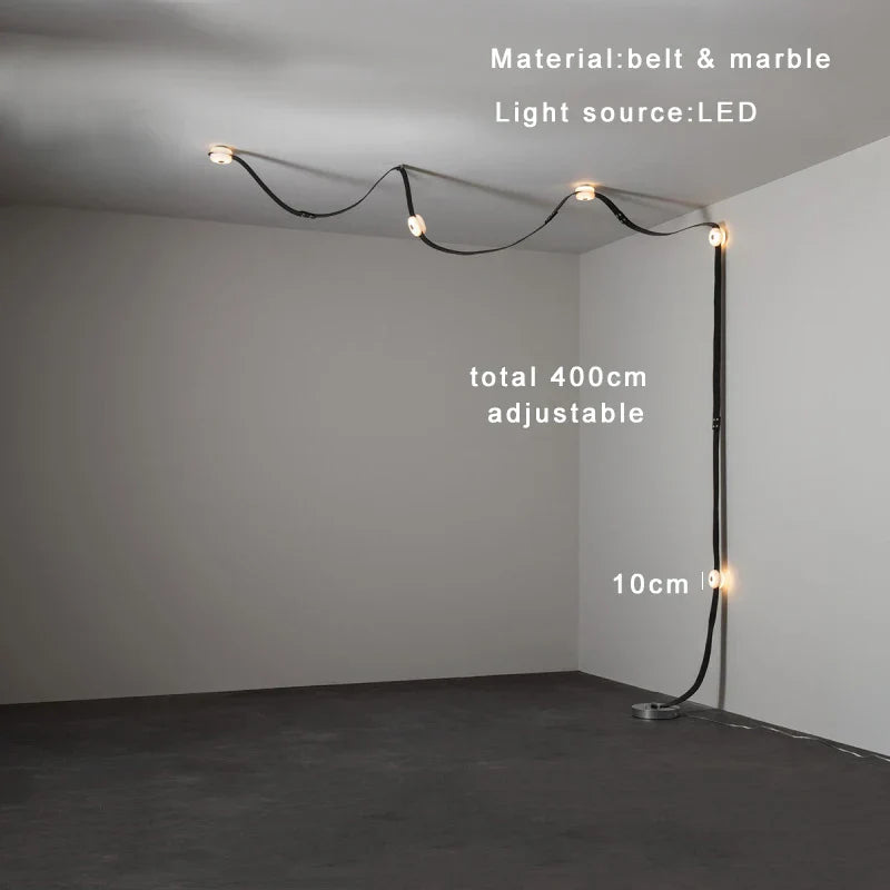 Leather Marble Dimmable Pendant