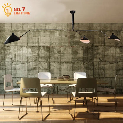 DecorBites™ Industrial Spider Serge Mouille Ceiling Lamp Black LED E27 Lighting