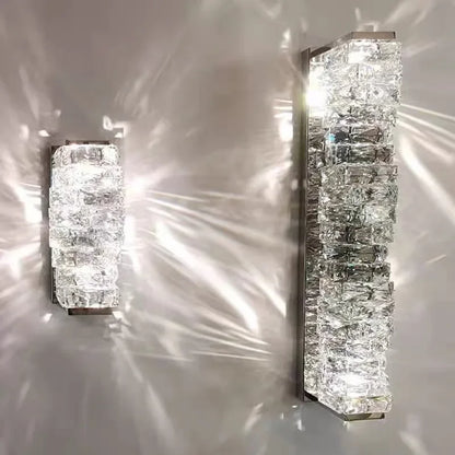 DecorBites™ Crystal LED Wall Light: Modern Luxury Sconce for Living Room, Aisle, Bedside