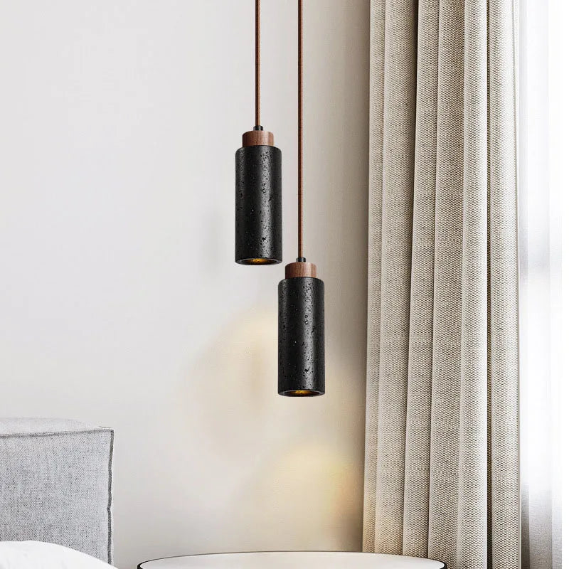 Black Stone Pendant Light