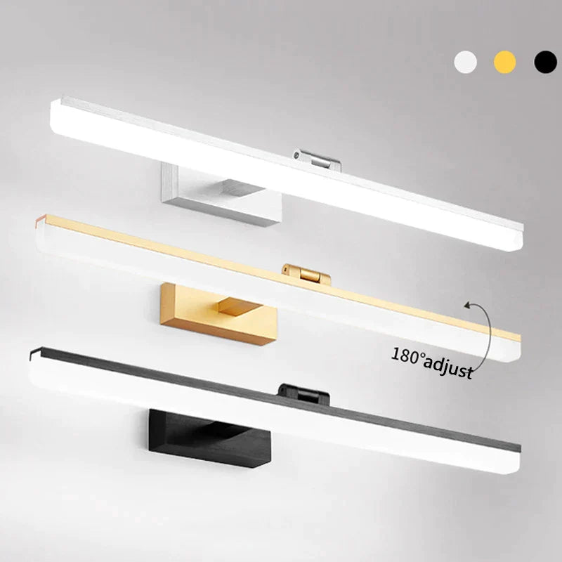 DecorBites™ LED Bathroom Vanity Light Gold Silver Black 40-90cm 220V