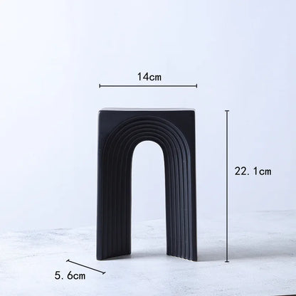 DecorBites™ Geometric Ceramic Semicircular Arch Decor Figurines Home Decor Accessories