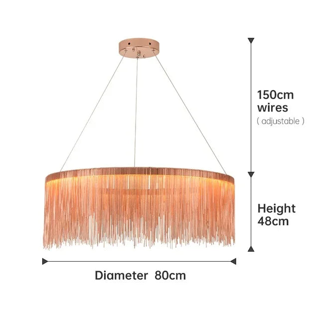Aluminum Waterfall Pendant Light