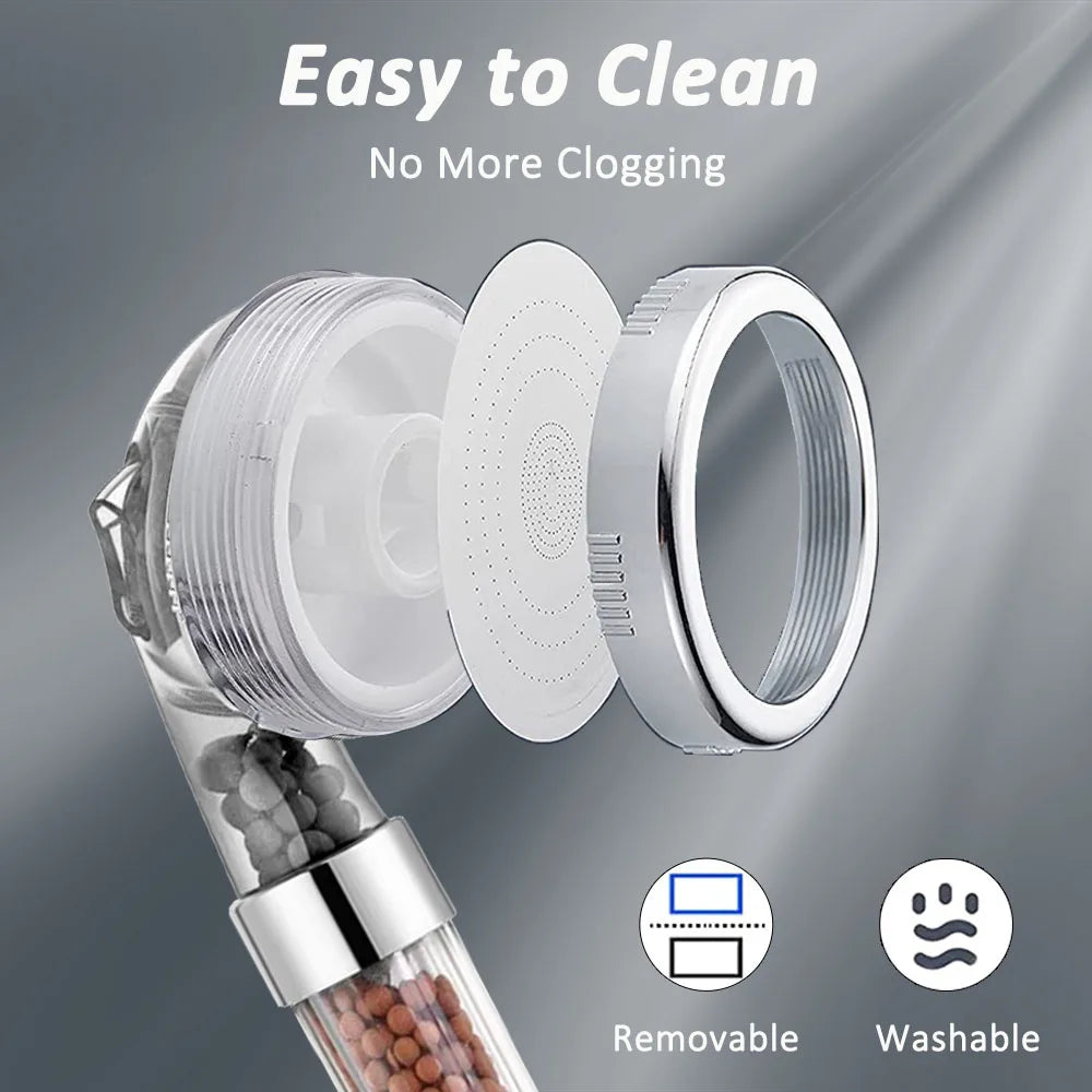 Chrome Spa Anion Shower Head