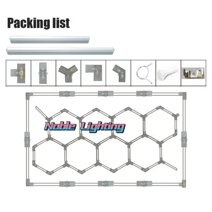 DecorBites™ Hexagon LED Ceiling Light for Barbershop and Garage Hair Salon