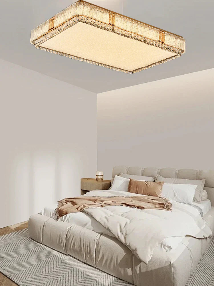 DecorBites™ Crystal Glass Ceiling Lamps LED Light Fixture for Modern Living Room Decor