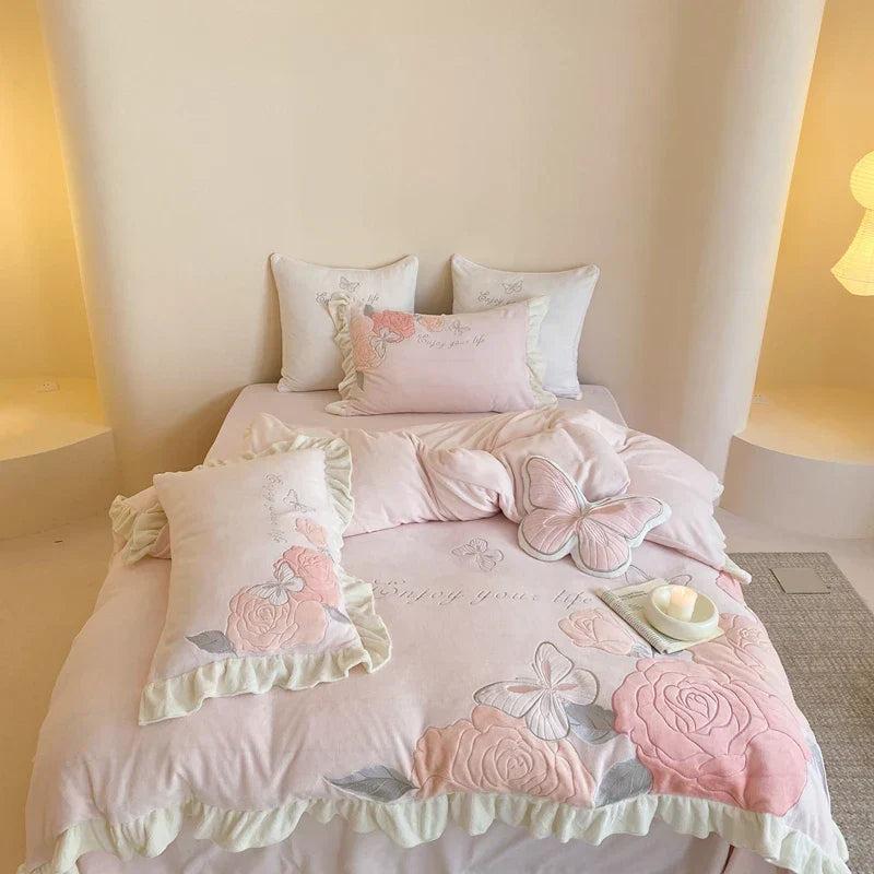 Embroidery Princess Duvet Set