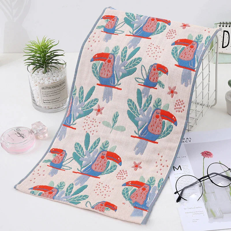 Cat Print Face Towels