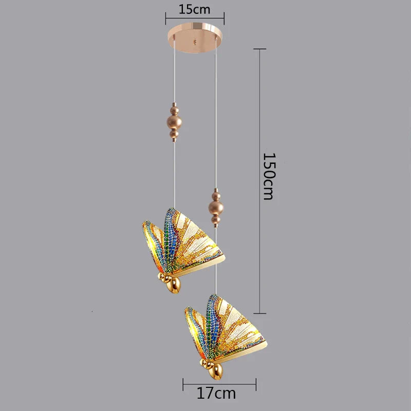 DecorBites™ Butterfly Pendant Lights: Modern LED Luxury Creative Nordic Hanging Lamp