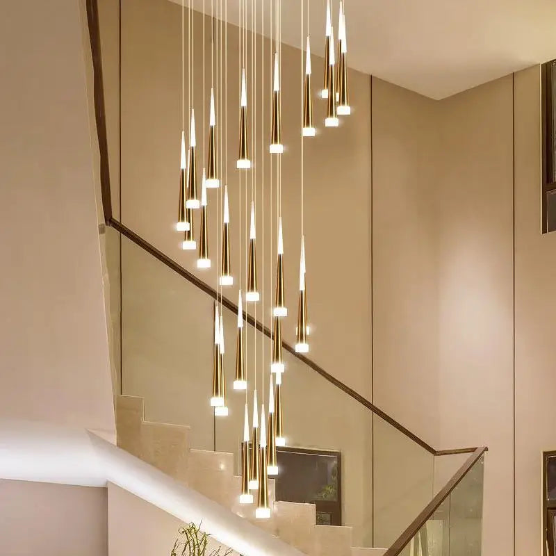 DecorBites™ Elegant LED Ring Chandelier for Living Room Bedroom Kitchen Staircase Lighting