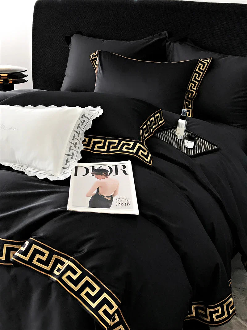 Gold Embroidery Duvet Set