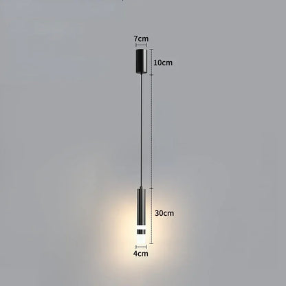 Modern Long Double Spotlight Pendant Light in Black/Gold