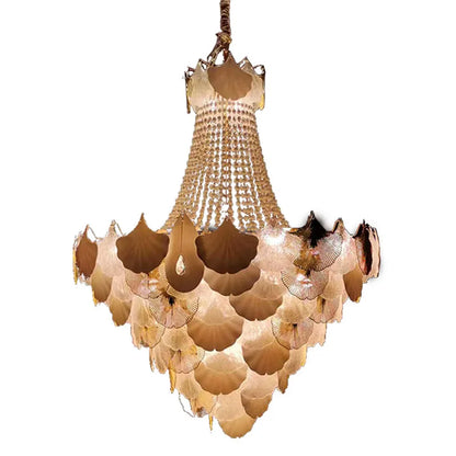 DecorBites™ Ginkgo Gold LED Chandelier Fixture for Living Room