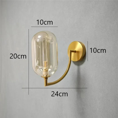 DecorBites™ Glass Ball LED Wall Sconce for Living Bedroom Dining Kitchen - Minimalist Design