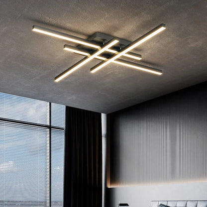 DecorBites™ Gold Black Aluminum LED Chandeliers for Bedroom Dining Living Room Lighting