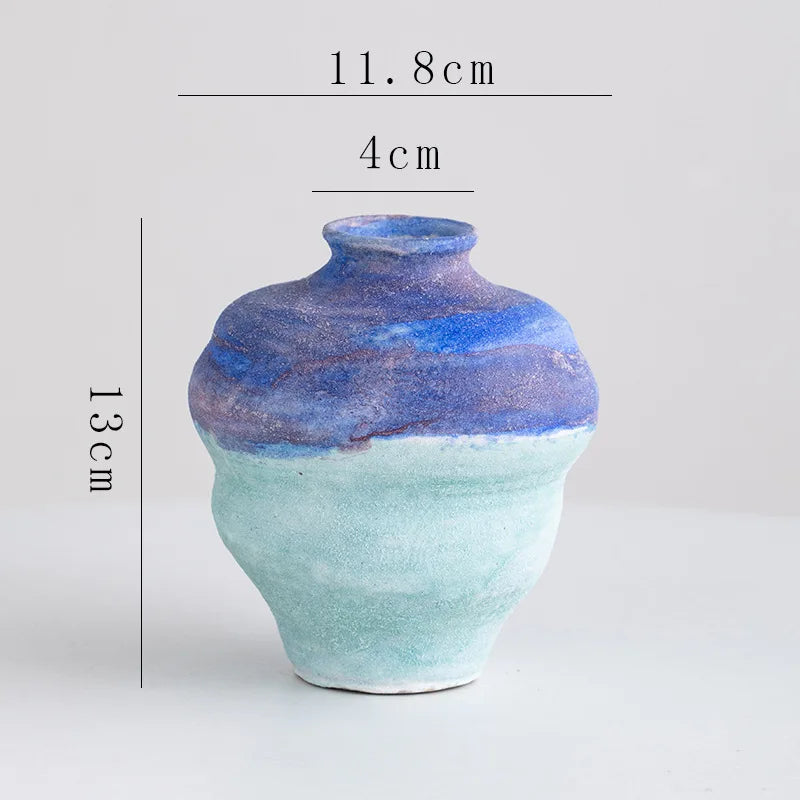 DecorBites™ Gradient Ceramic Vase - Tabletop Floral Decoration
