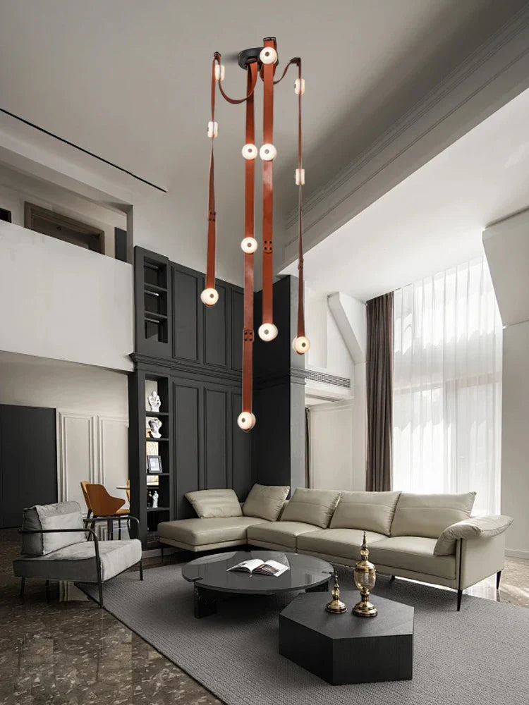 Leather Marble Dimmable Pendant