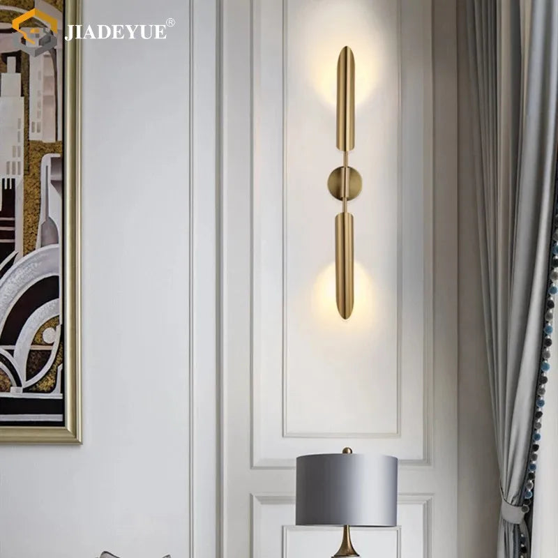 DecorBites™ Gold LED Single Head Wall Lamp for Living Room, Bedroom, and Corridor