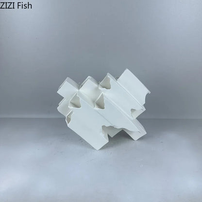 DecorBites™ Geometric Ceramic Desk Ornament Minimalism Sculpture Room Decor