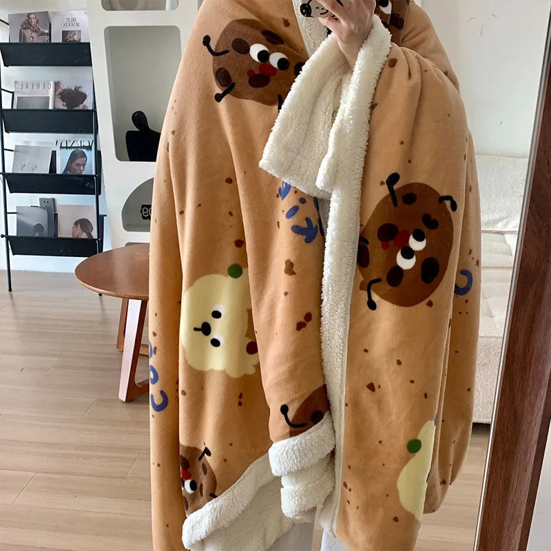Cartoon Plush Sofa Blanket