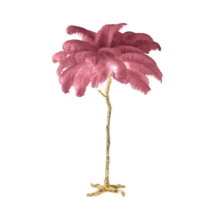 DecorBites™ Elegant Feather Floor Lamp with Adjustable Bulbs for Stylish Home Decor