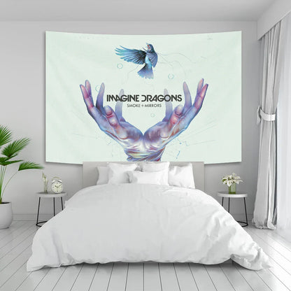 DecorBites™ Imagine Dragons Band Poster Tapestry Rock Singer Wall Art Banner Decoration