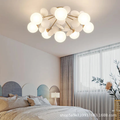DecorBites™ Kids' Room Glass Ball Chandelier, Modern LED Ceiling Light Fixture