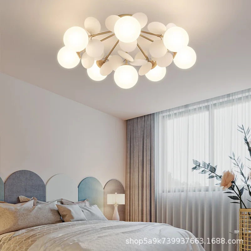 Iron Glass Ceiling Chandelier