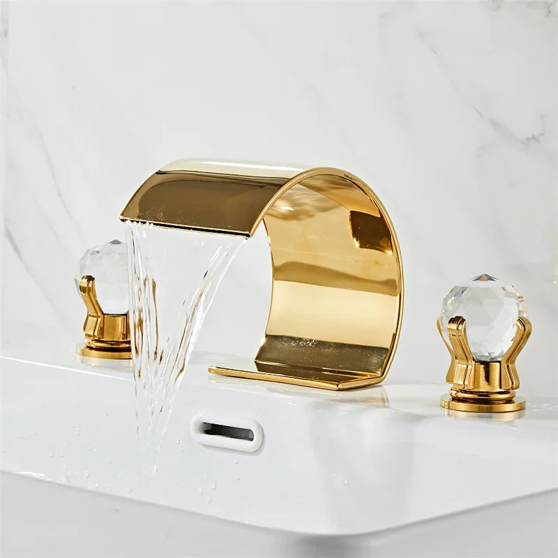 Gold Crystal Brass Faucet