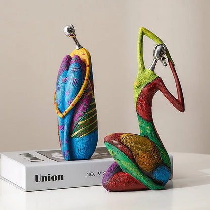 DecorBites™ Abstract Woman Sculpture Resin Crafts Nordic Home Decor Living Room Statue