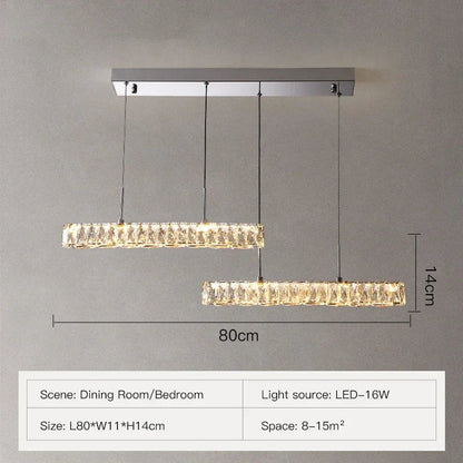 DecorBites™ Crystal Ceiling Chandelier Light - Modern Luxury Dimmable LED Luminaire