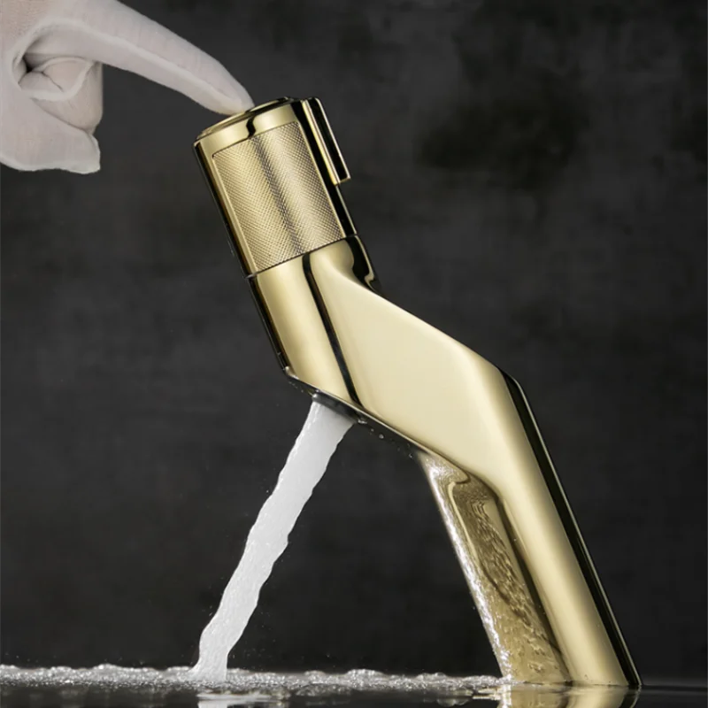 Brass Push-Button Basin Faucet