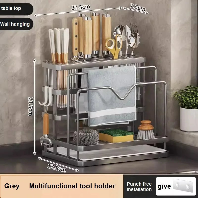 Metal Sink Knife Holder