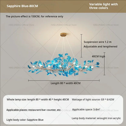 DecorBites™ Gingko Leaf Chandelier: Modern Luxury Art Decor for Home, Restaurant & Bar