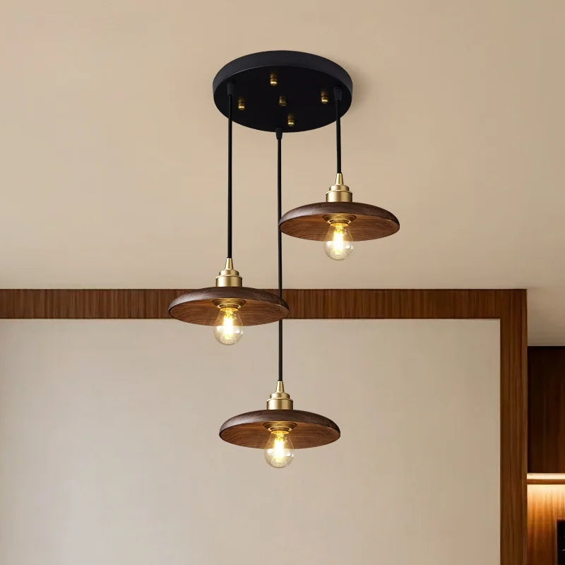 Vintage Wood Pendant Light