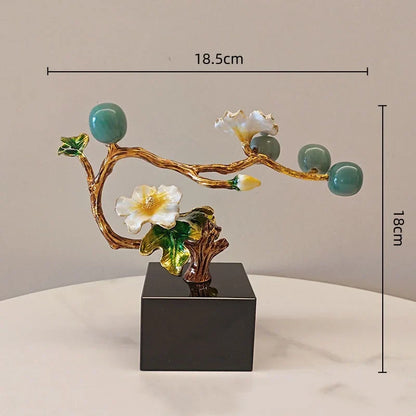 DecorBites™ Golden Tree Plum Blossom Crystal Handicraft Décor for Home Settings