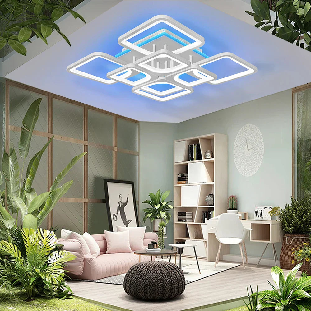 Dimmable LED Ceiling Light White 8-Head BG