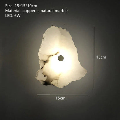DecorBites™ Brass Marble Wall Lamp: Luxury Sconce for Bedroom Living Dining Room Decor