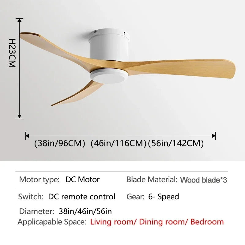 DecorBites™ Black DC Motor Ceiling Fan Remote Control 35W for Home Restaurant