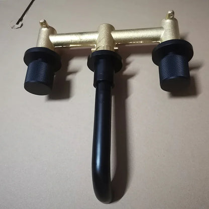 Bathroom Faucet Brushed Gold Wall Mount
