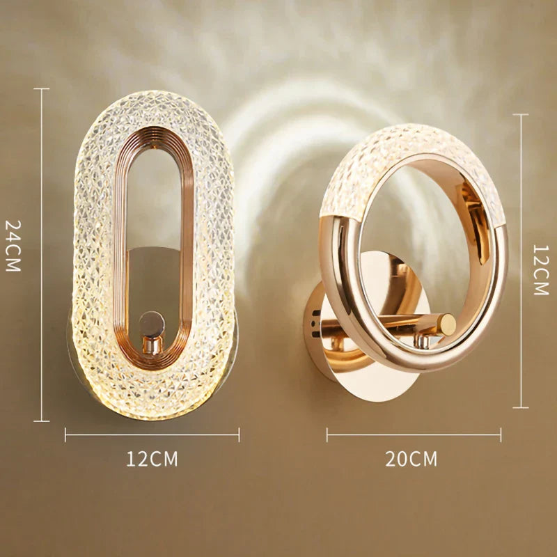 DecorBites™ Crystal LED Wall Lamp: Modern Nordic Sconces for Living Room Bedroom Decor