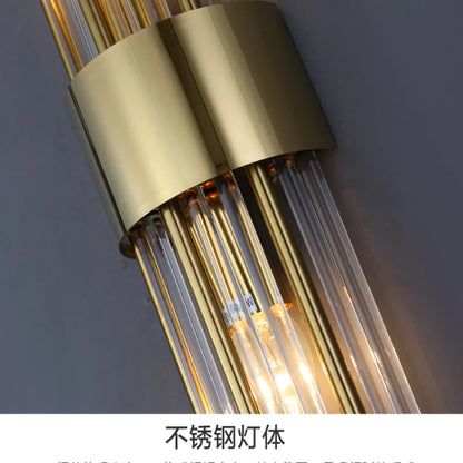 DecorBites™ Crystal Copper Wall Lights: Postmodern Luxe Bedroom & Living Room Lighting