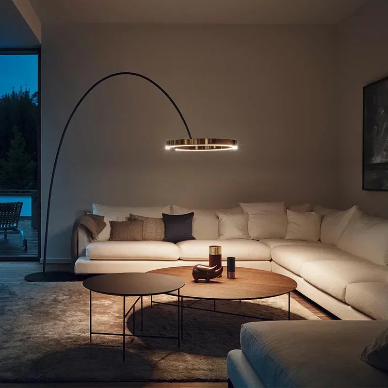 Copper Black LED Floor Lamp