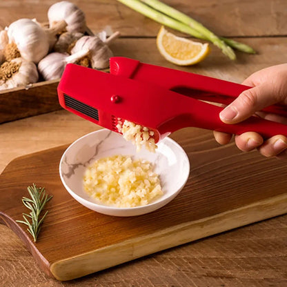 DecorBites™ Garlic Crusher: Multi-Functional Manual Press & Grinder