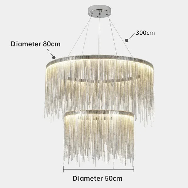 Aluminum Waterfall Pendant Light