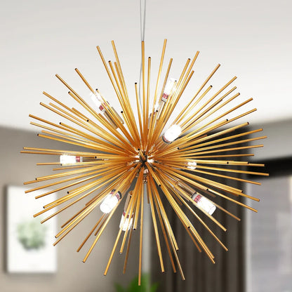 DecorBites™ Gold LED Chandelier Pendant Light for Modern Kitchen Island Living Room