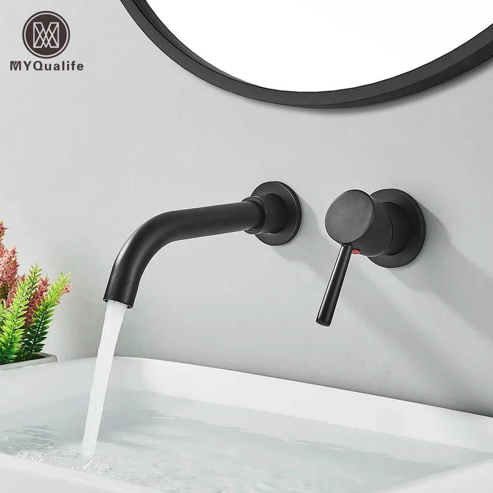Gold Brass Wall Faucet