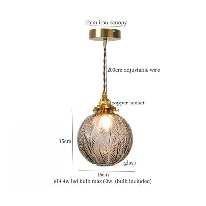 DecorBites™ Cracked Glass LED Pendant Light for Cafe Bar Kitchen Living Room